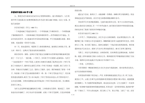在尝试中成长600字5篇