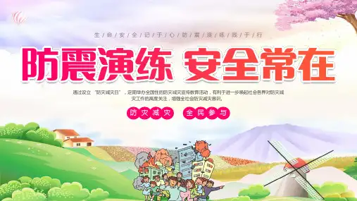 2023全国防灾减灾日防震演练PPT