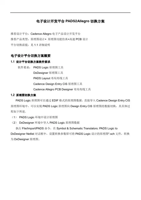 PADS数据导入Allegro平台转换方案