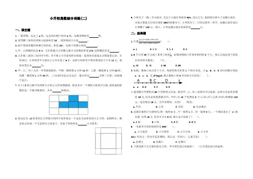小升初奥数综合训练(试题)-2023-2024学年六年级下册数学人教版