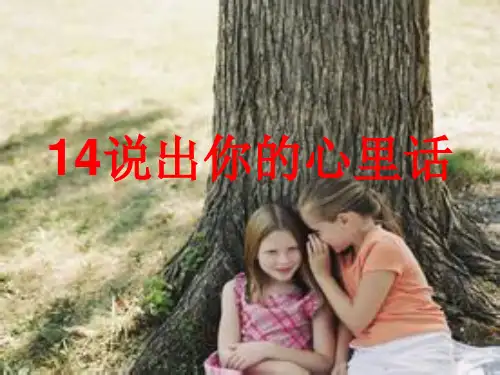 14说出你的心里话PPT课件