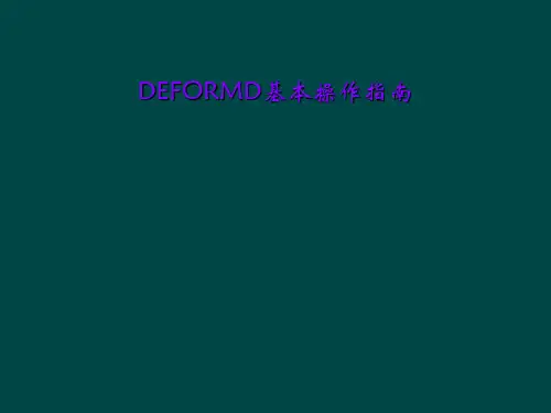 DEFORMD基本操作指南