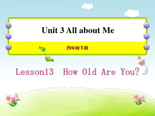 How Old Are You-All about Me ppt完整版
