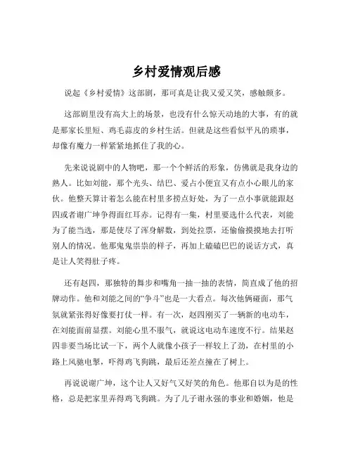 乡村爱情观后感