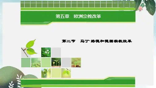 高中历史第五章欧洲宗教改革5.2马丁•路德和德国宗教改革课件北师大版选修1