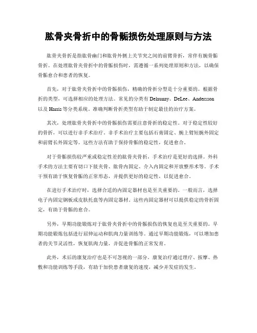 肱骨夹骨折中的骨骺损伤处理原则与方法