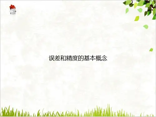 误差和精度的基本概念PPT.
