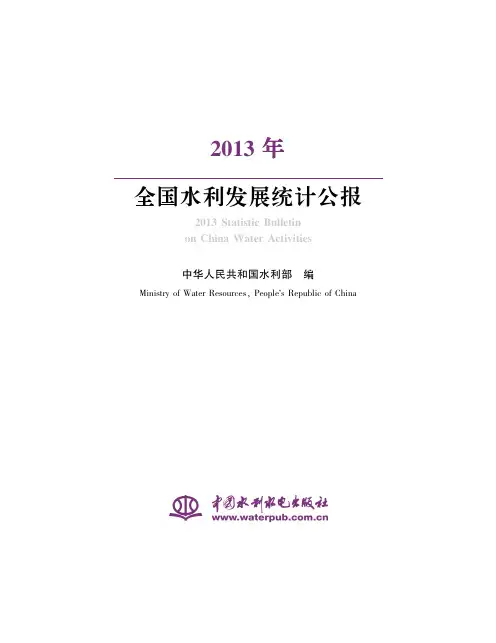 2013全国水利发展统计公报