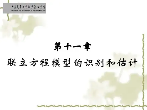 11 联立方程模型和识别