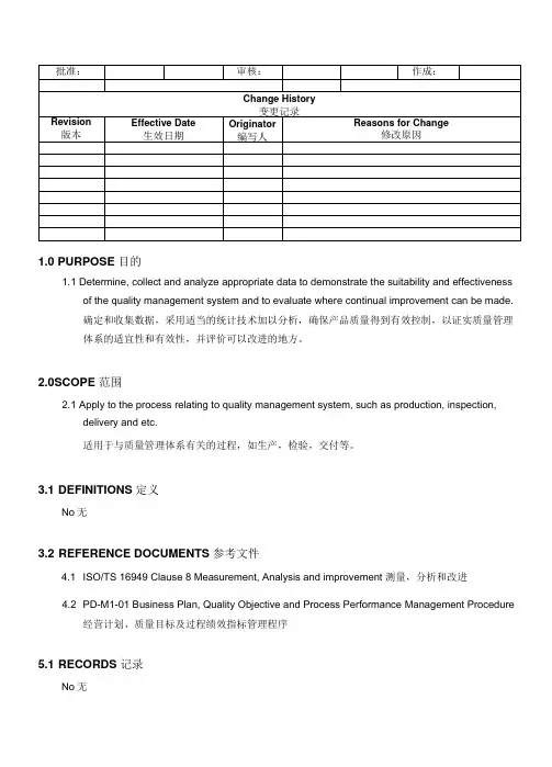Process Monitoring过程监测与数据分析程序(中英文)
