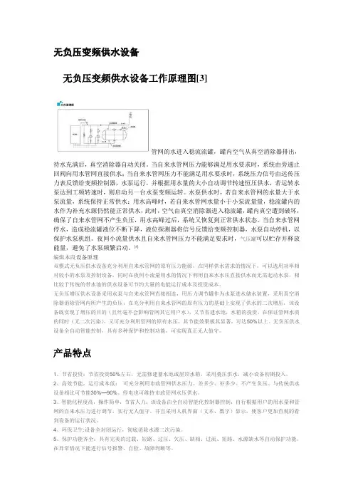 无负压恒压供水设备资料