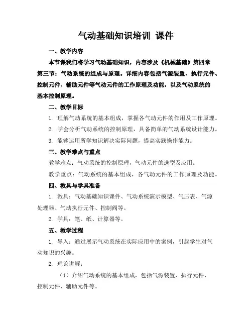 气动基础知识培训课件