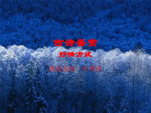 高中古诗鉴赏抒情方式精选教学PPT课件 人教版