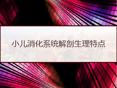 小儿消化系统解剖生理特点 PPT