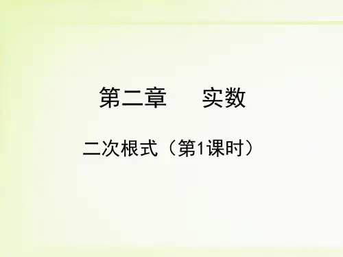 北师大版八年级数学上2.7二次根式(第1课时)课件(共12张PPT)