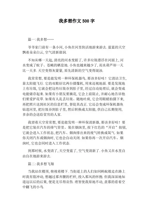 我多想作文500字
