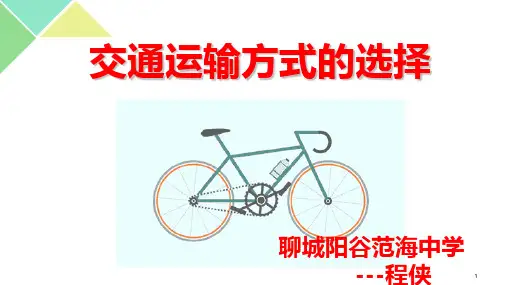 山东省优质课 交通运输方式的选择 ppt课件