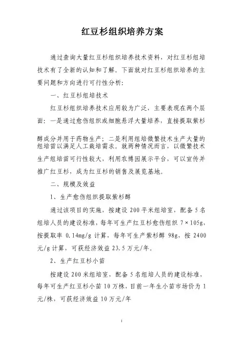 红豆杉组培方案1