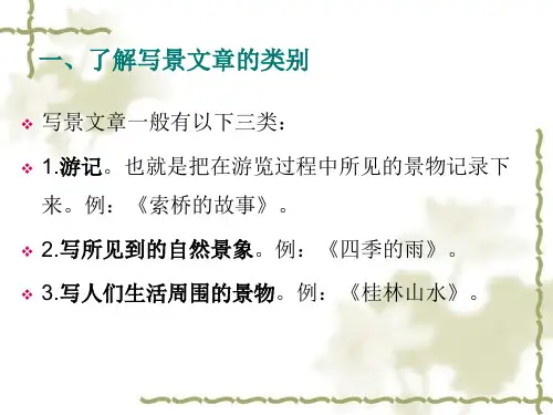 怎样阅读写景文章