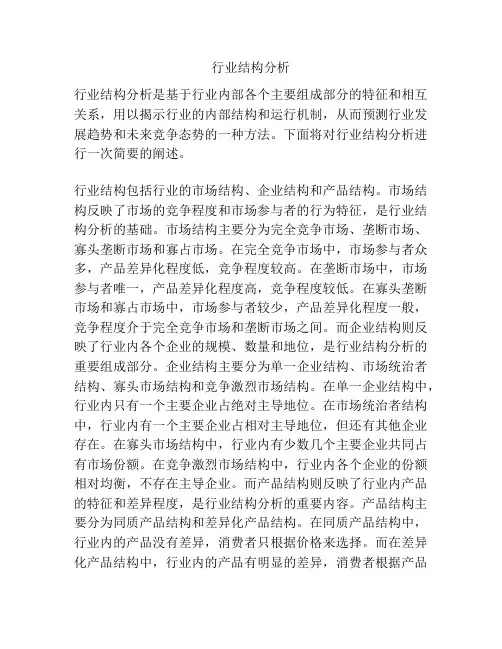 行业结构分析