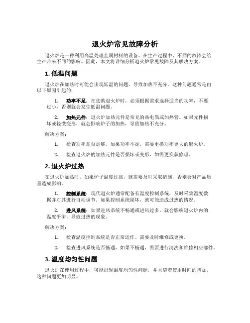 退火炉常见故障分析
