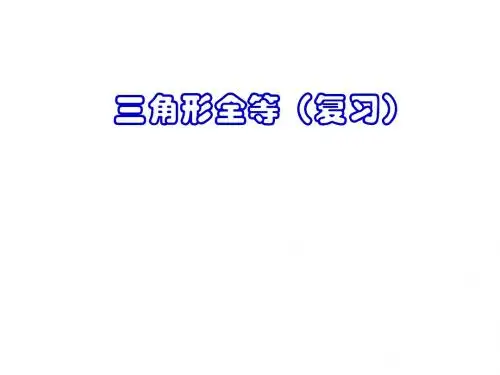 八年级数学 全等三角形复习课件 ppt