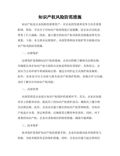 知识产权风险防范措施