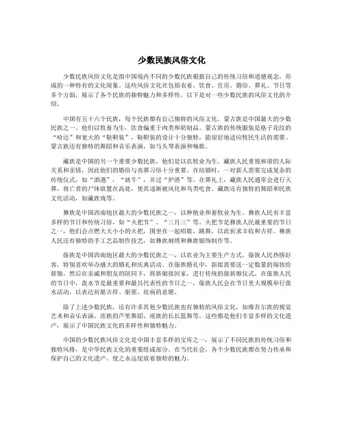 少数民族风俗文化