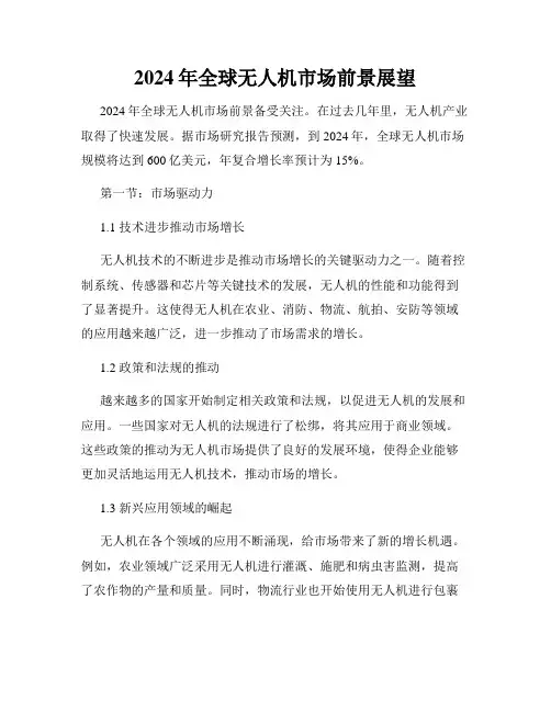 2024年全球无人机市场前景展望