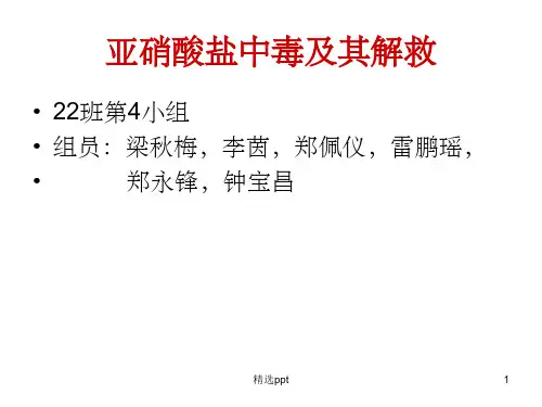 亚硝酸盐中毒及其解救ppt课件
