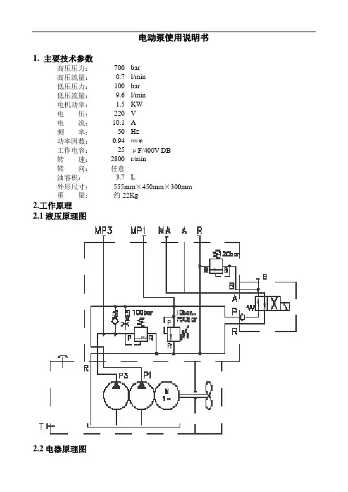 电动泵说明书
