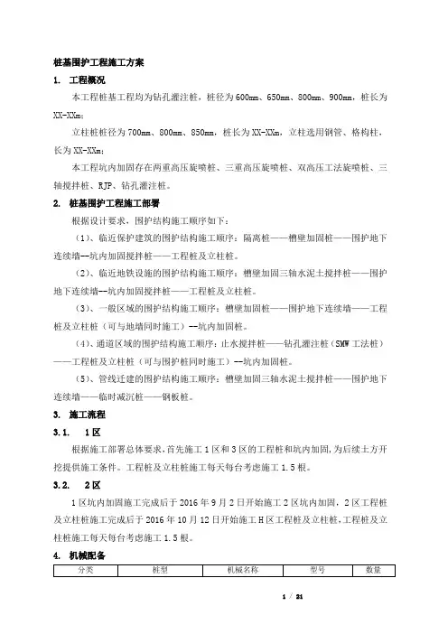 桩基围护工程施工方案