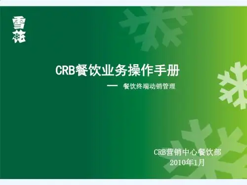 餐饮终端动销的定义与目标PPT(38张)