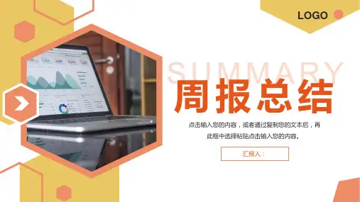 项目周报总结进度汇报PPT模板