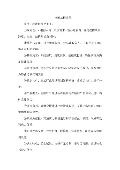 渡槽工程流程
