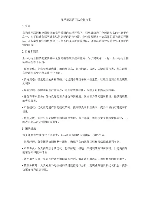 亚马逊运营团队合作方案
