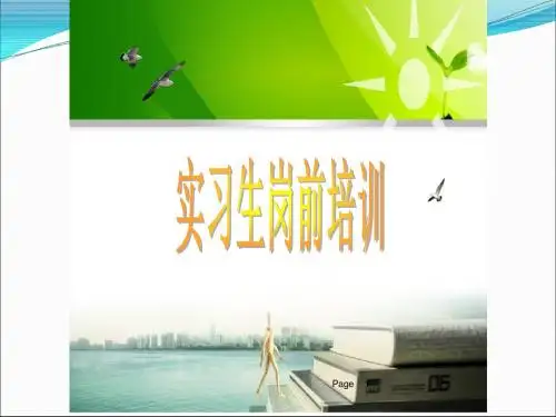 实习生岗前培训ppt课件