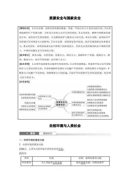 高考地理一轮专项复习讲义-自然环境与人类社会(人教版)