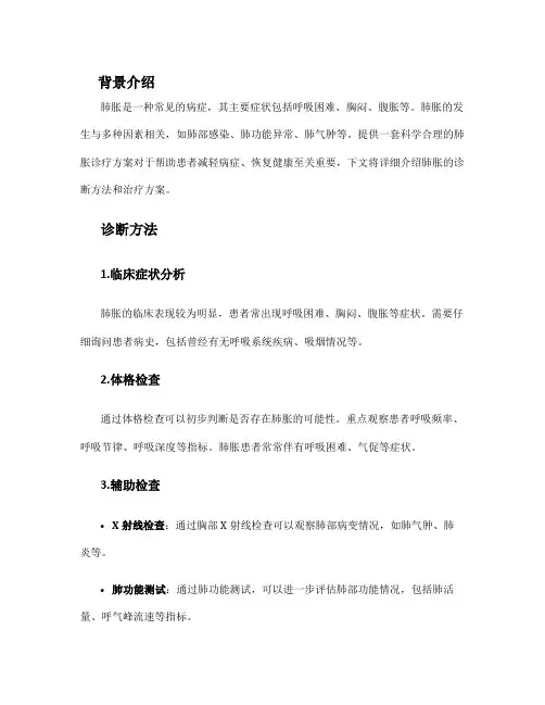 肺胀诊疗方案