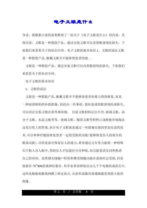 电子义眼是什么