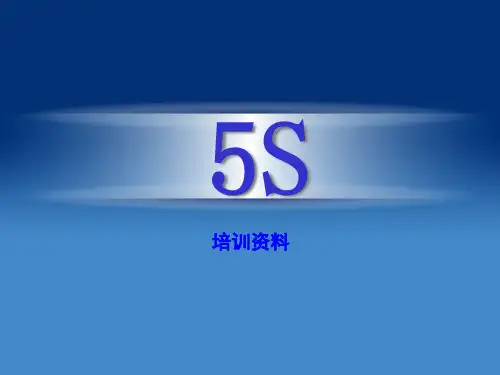 全面、系统的5S讲义