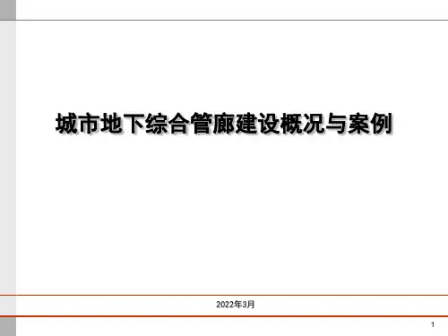 城市地下综合管廊建设概况与案例
