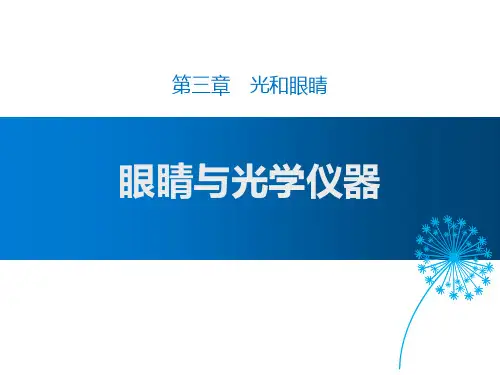 《眼睛与光学仪器》光和眼睛PPT赏析课件
