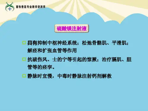 【优】硫酸镁注射液最全PPT资料