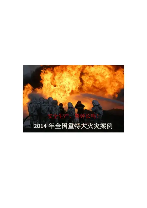 2014年全国重特大火灾案例