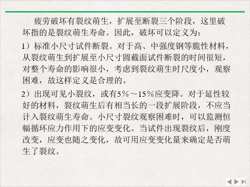 疲劳强度模型和SN曲线最新版PPT