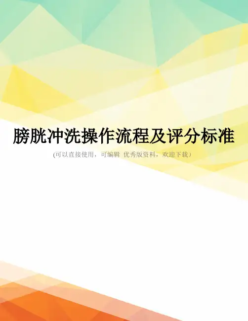 最新膀胱冲洗操作流程及评分标准