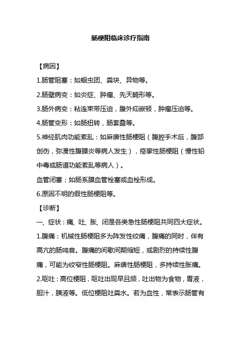 肠梗阻临床诊疗指南