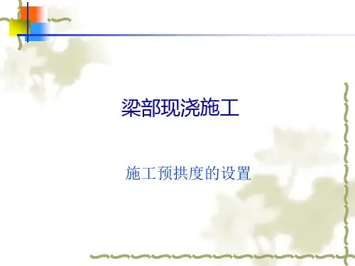 就地浇筑钢筋混凝土梁部现浇施工预拱度的设置