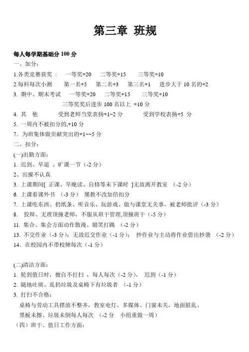 初二(11)班班规